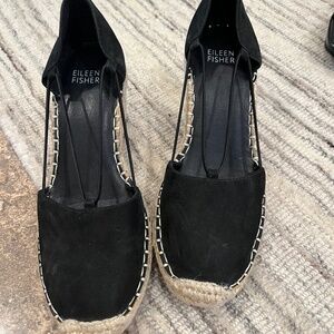 Eileen Fisher black espadrilles
